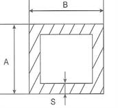 truba nerzhaveyka kvadratnaya (kvadratnogo secheniya) chertezh